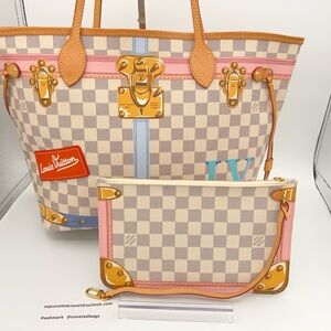 Neverfull MM Linmited Edition "Summer Trunks" w/pouch, dust bag, Entrupy COA!